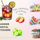 Summer Digital Stickers - Marigold Glow